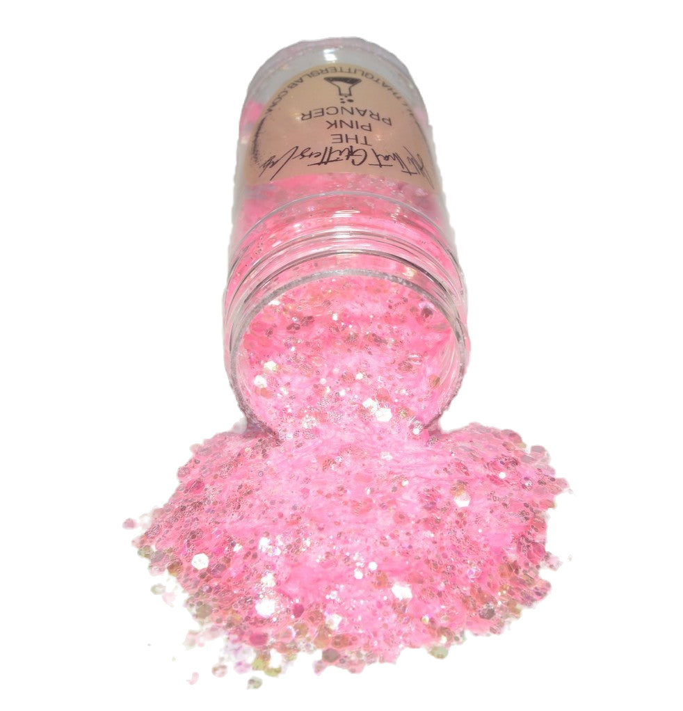 The Pink Prancer pink iridescent chunky mix glitter