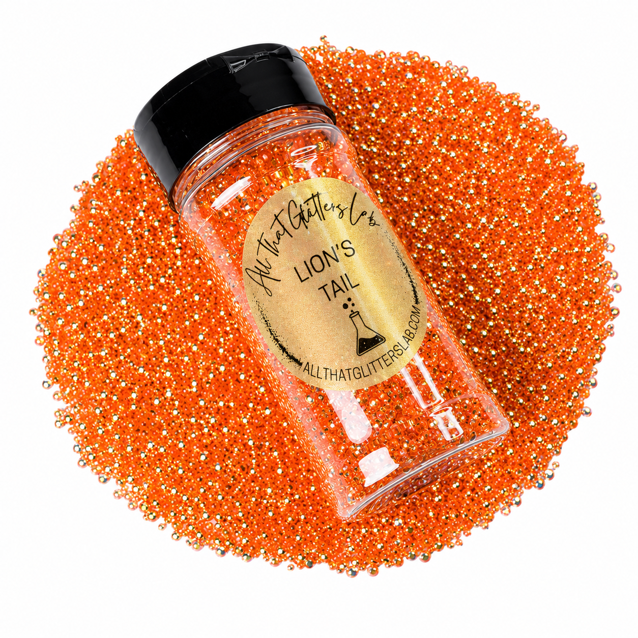 Lion's Tail orange neon chunky mix glitter