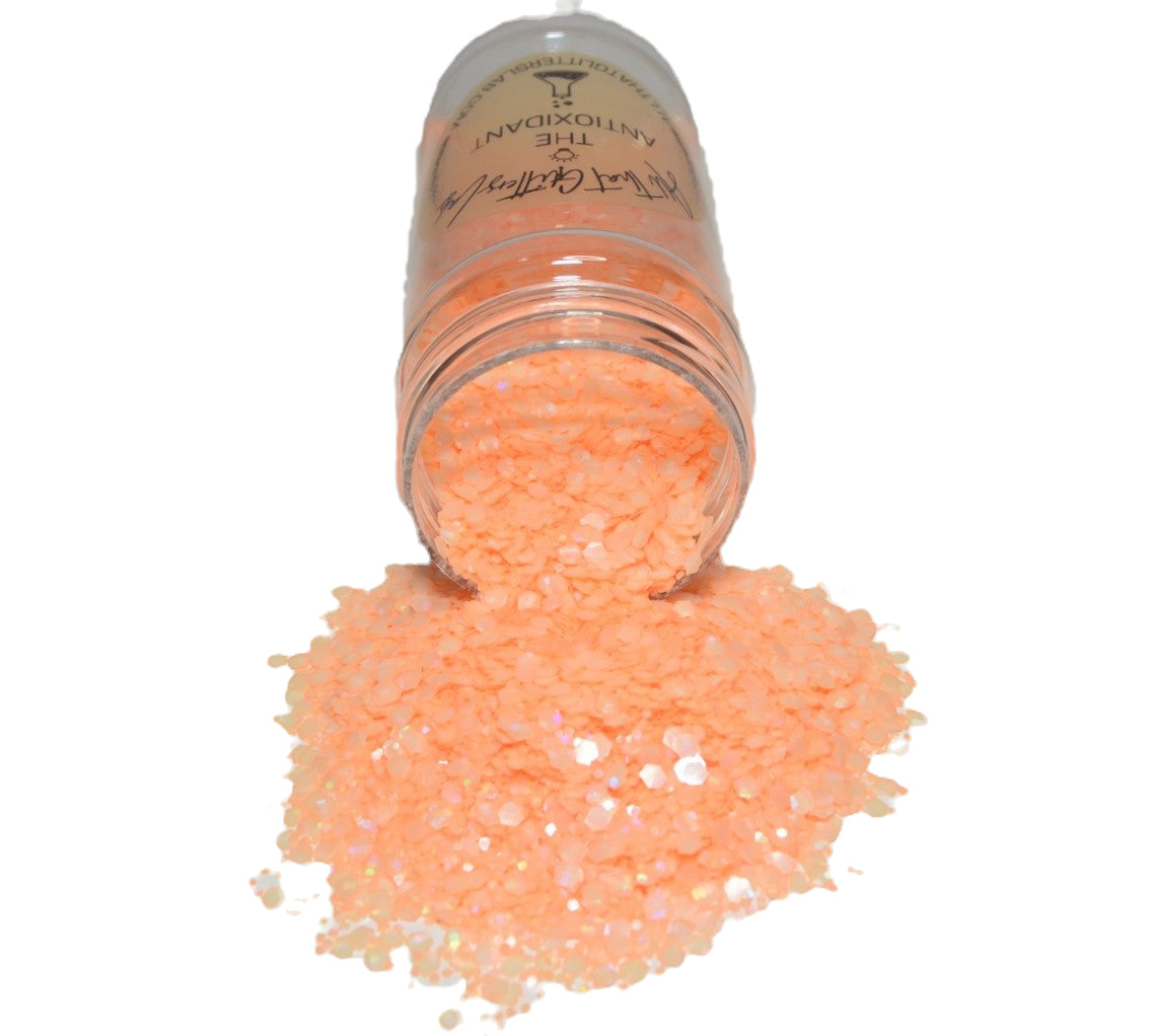 The Antioxidant orange glow in the dark chunky mix glitter