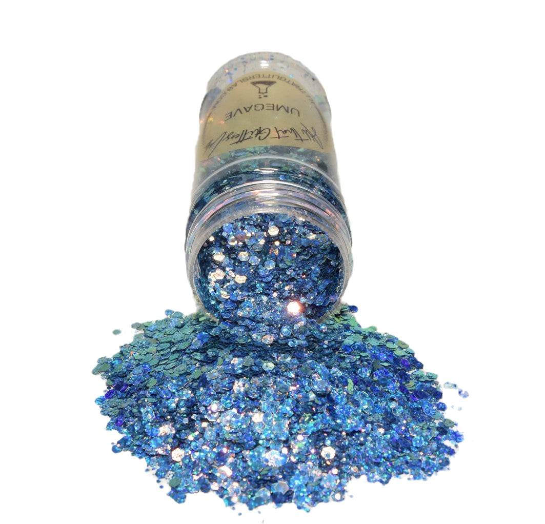Umegave blue holographic chunky mix glitter