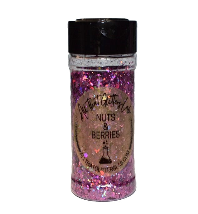 Nuts & Berries pink holographic chunky mix glitter