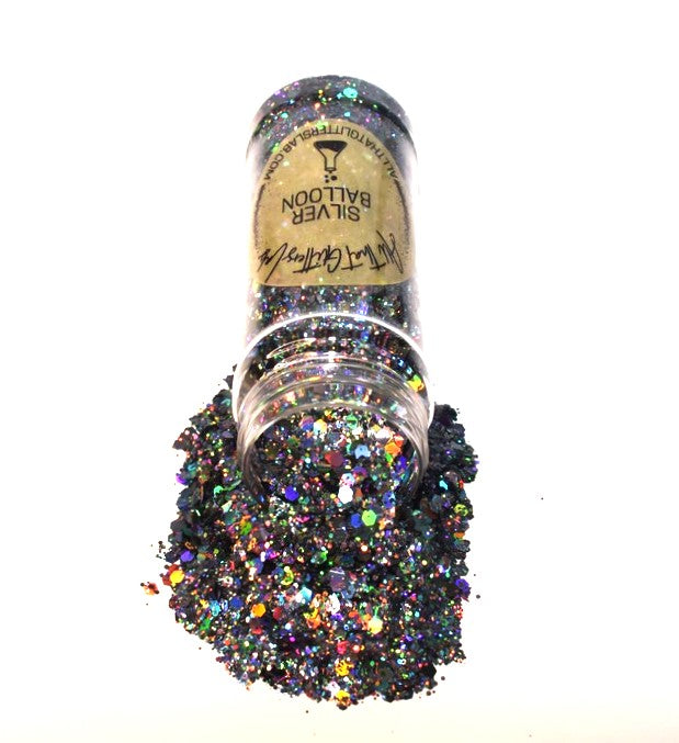 Silver Balloon glitter