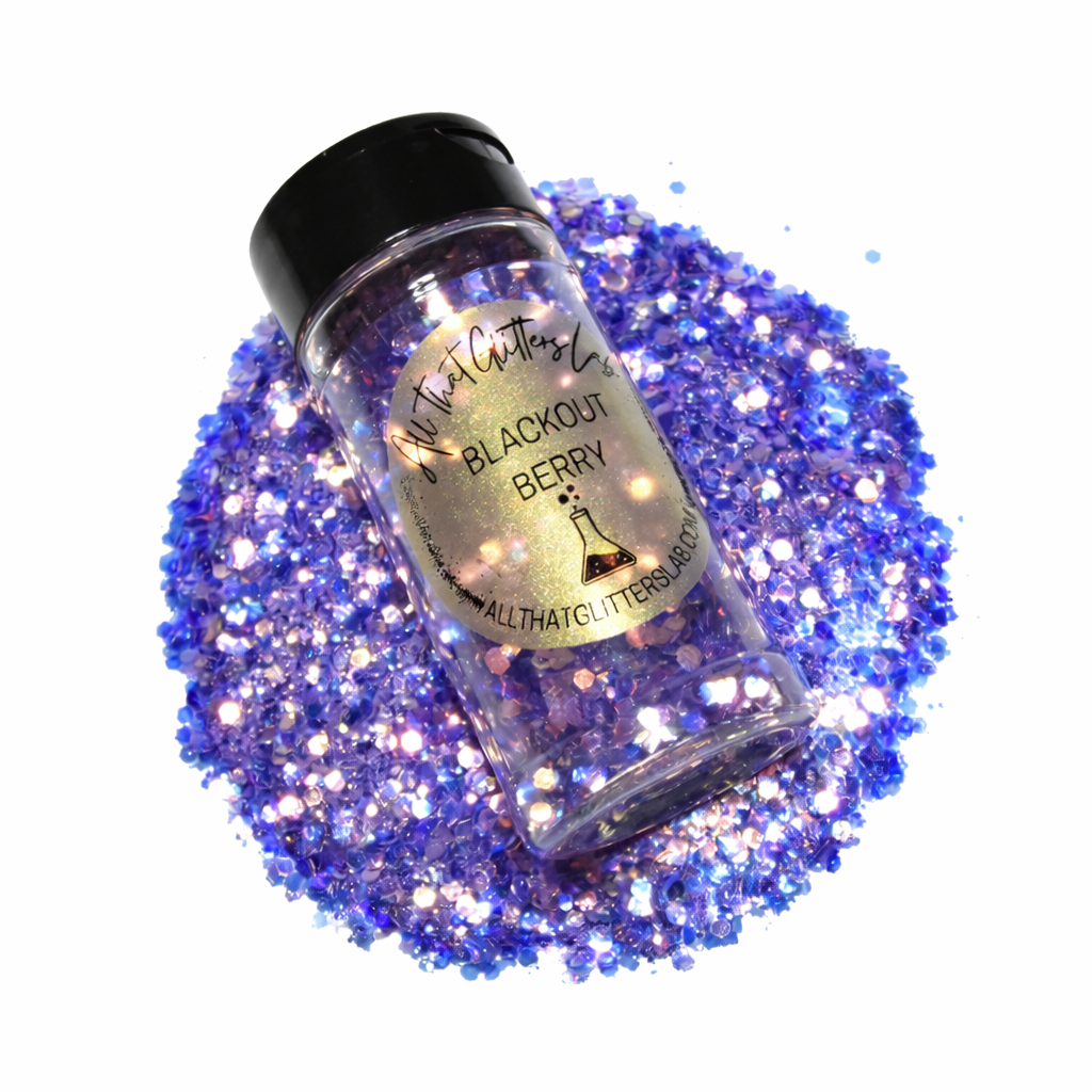 Blackout Berry purple iridescent chunky mix glitter