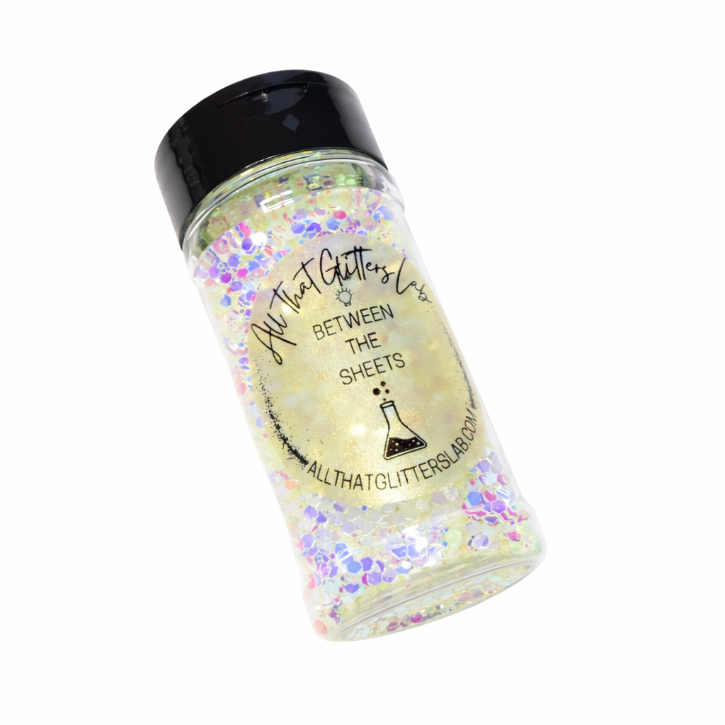 Between The Sheets green glow in the dark chunky mix glitter