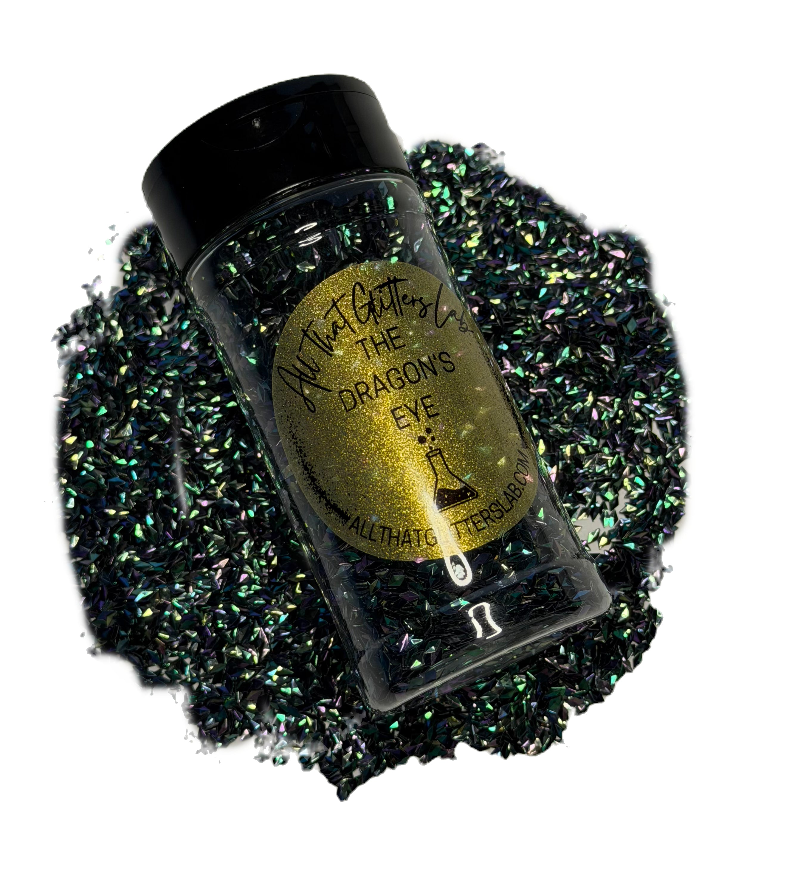 The Dragon's Eye black holographic scales glitter