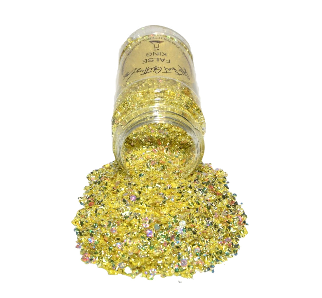 False King yellow holographic chunky mix glitter