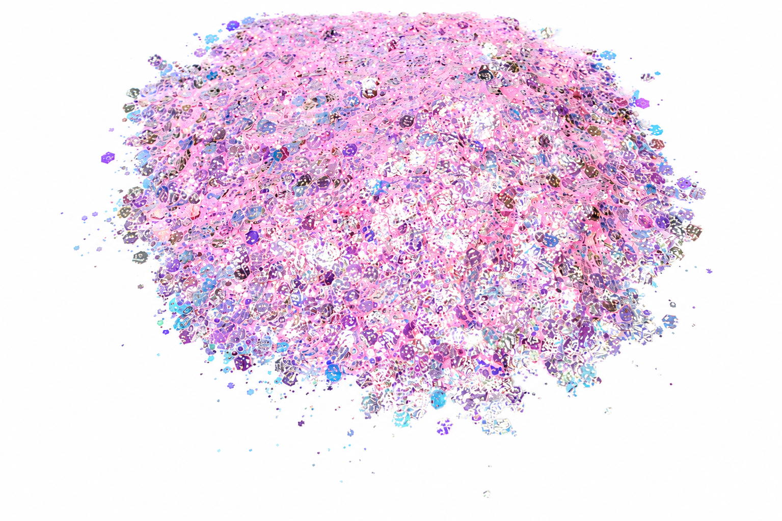 Pink Slip pink iridescent chunky mix glitter
