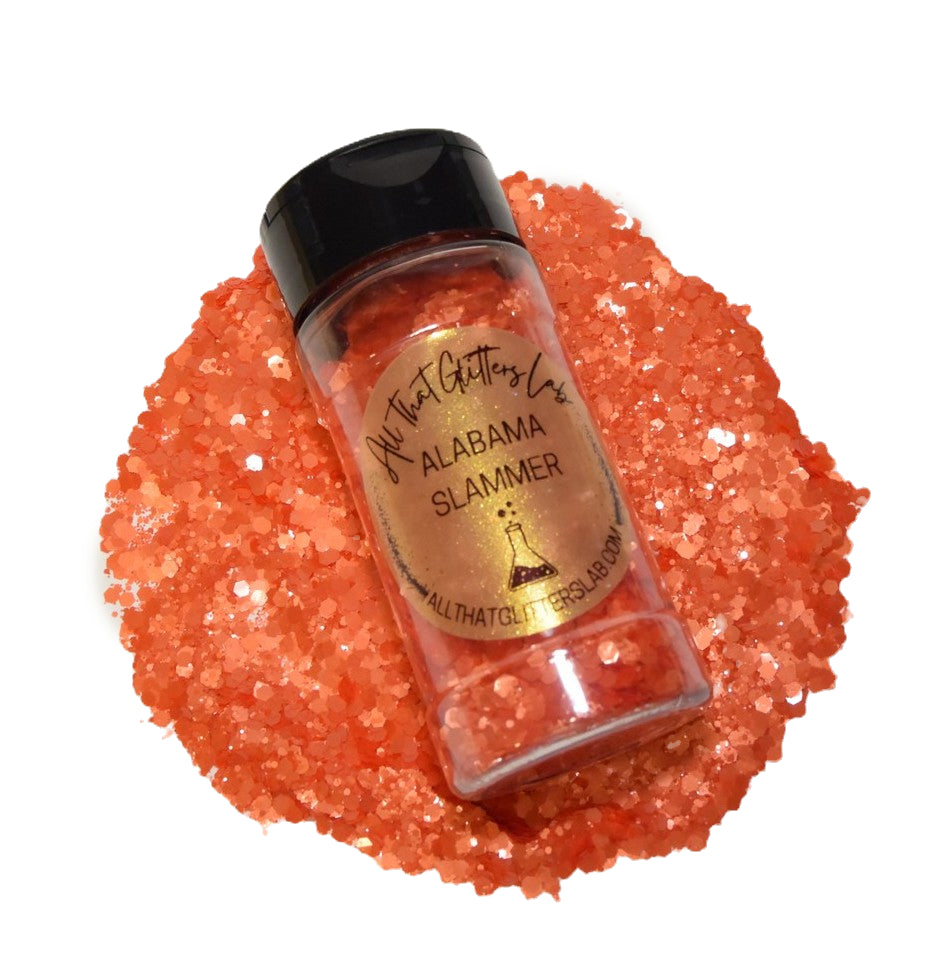 Alabama Slammer orange iridescent chunky mix glitter