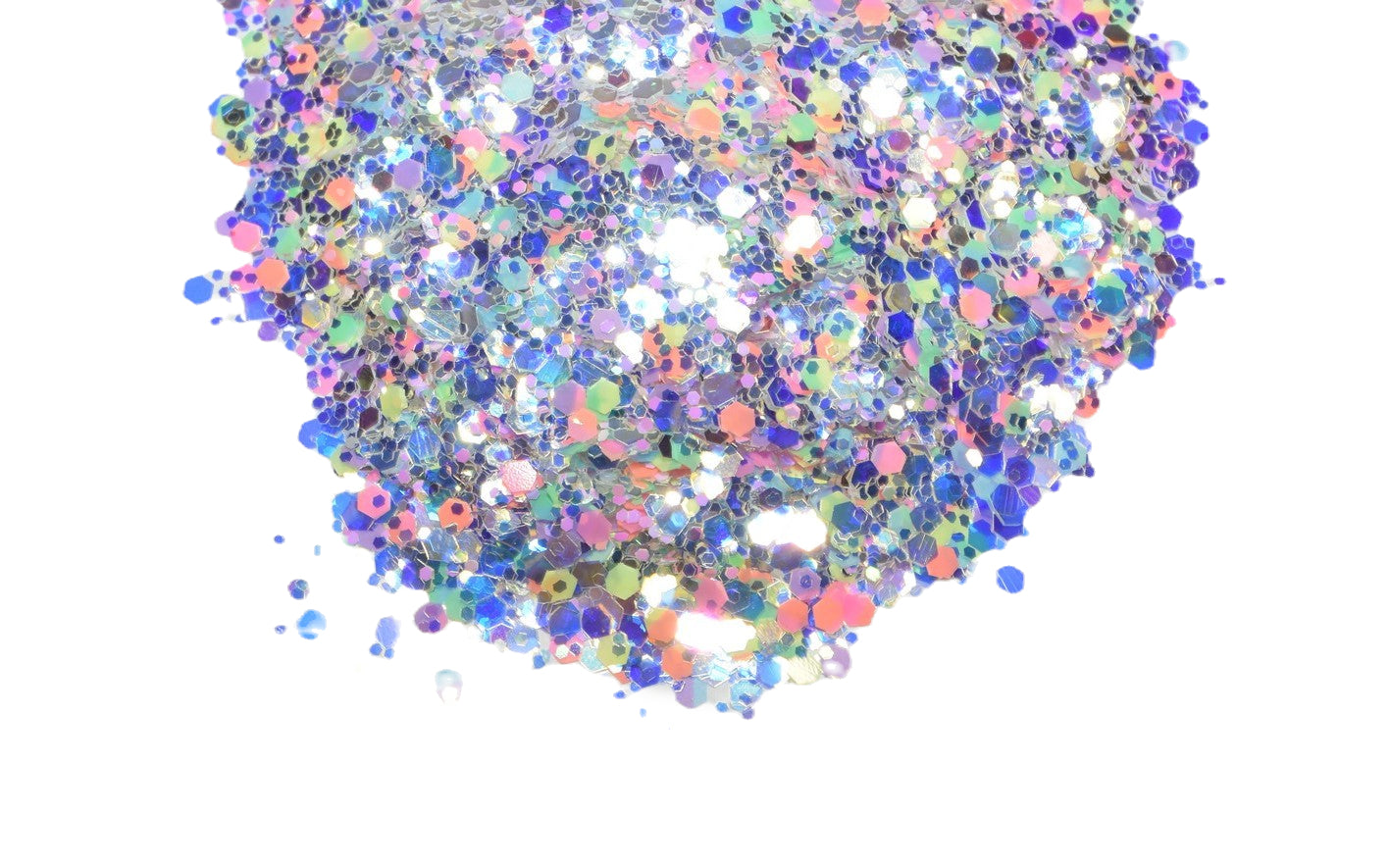 New Orleans Fizz white high flash chunky mix glitter