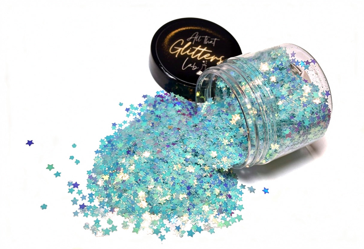 Blue Glow Stars glitter