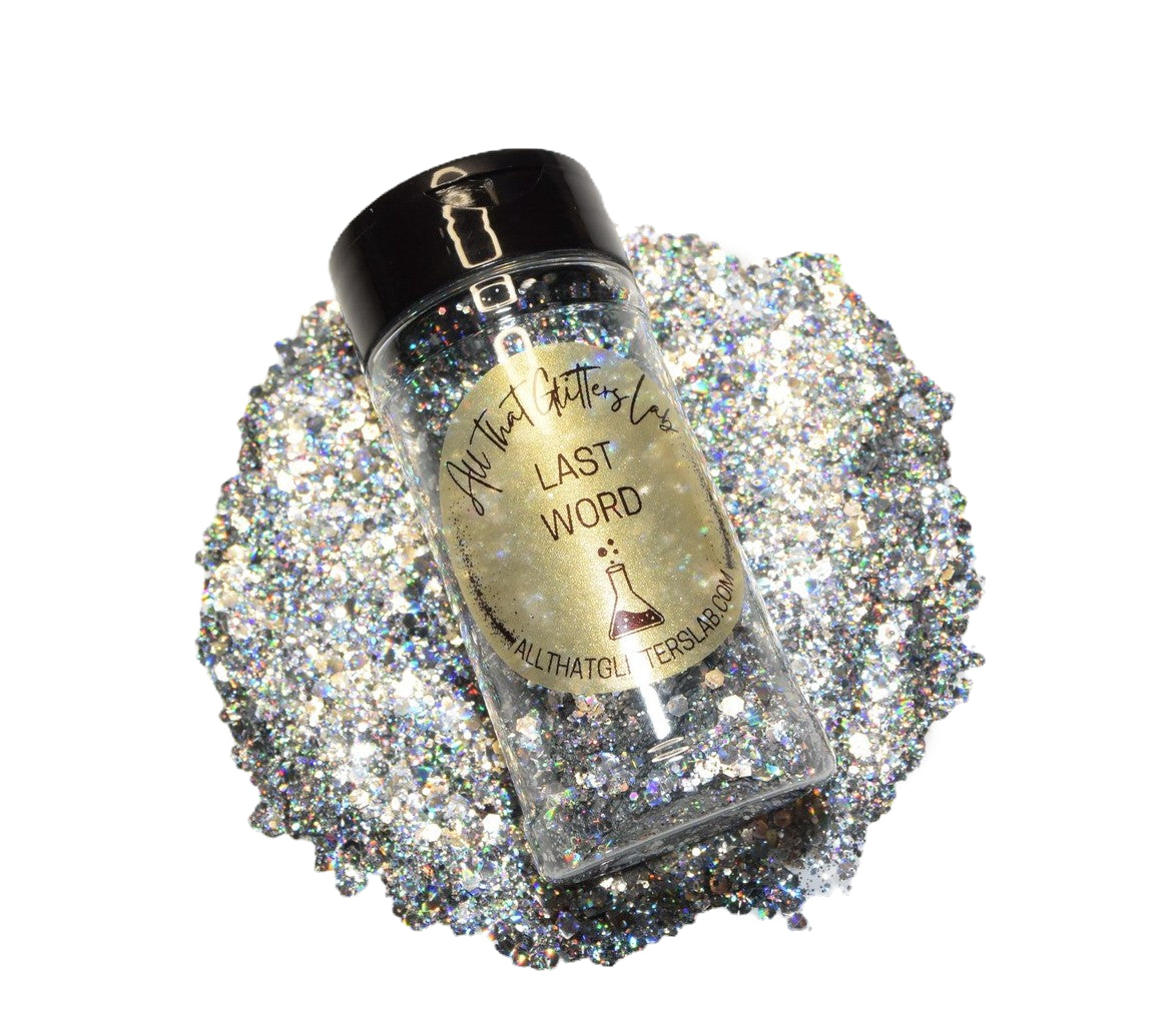 Last Word silver holographic chunky mix glitter