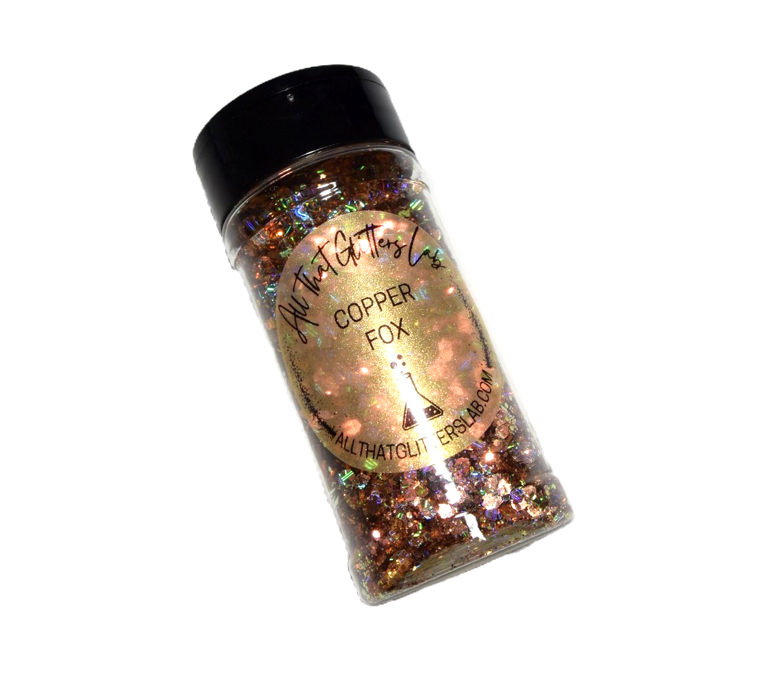 Copper Fox gold holographic chunky mix glitter
