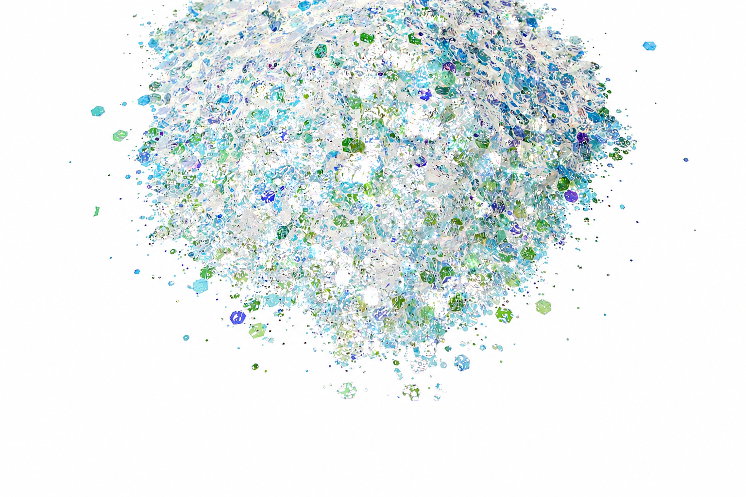 Opal Spritz white iridescent chunky mix glitter
