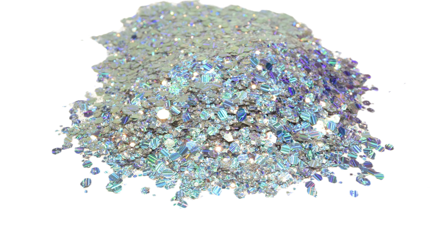 Silver Fox silver holographic chunky mix glitter