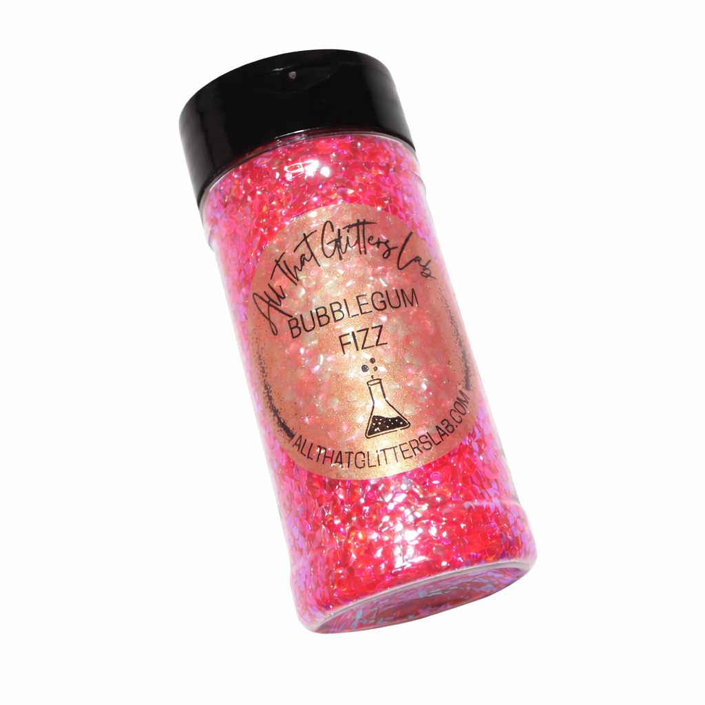 Bubblegum Fizz pink iridescent chunky mix glitter