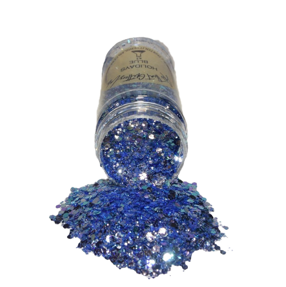Holidays Blue blue iridescent chunky mix glitter
