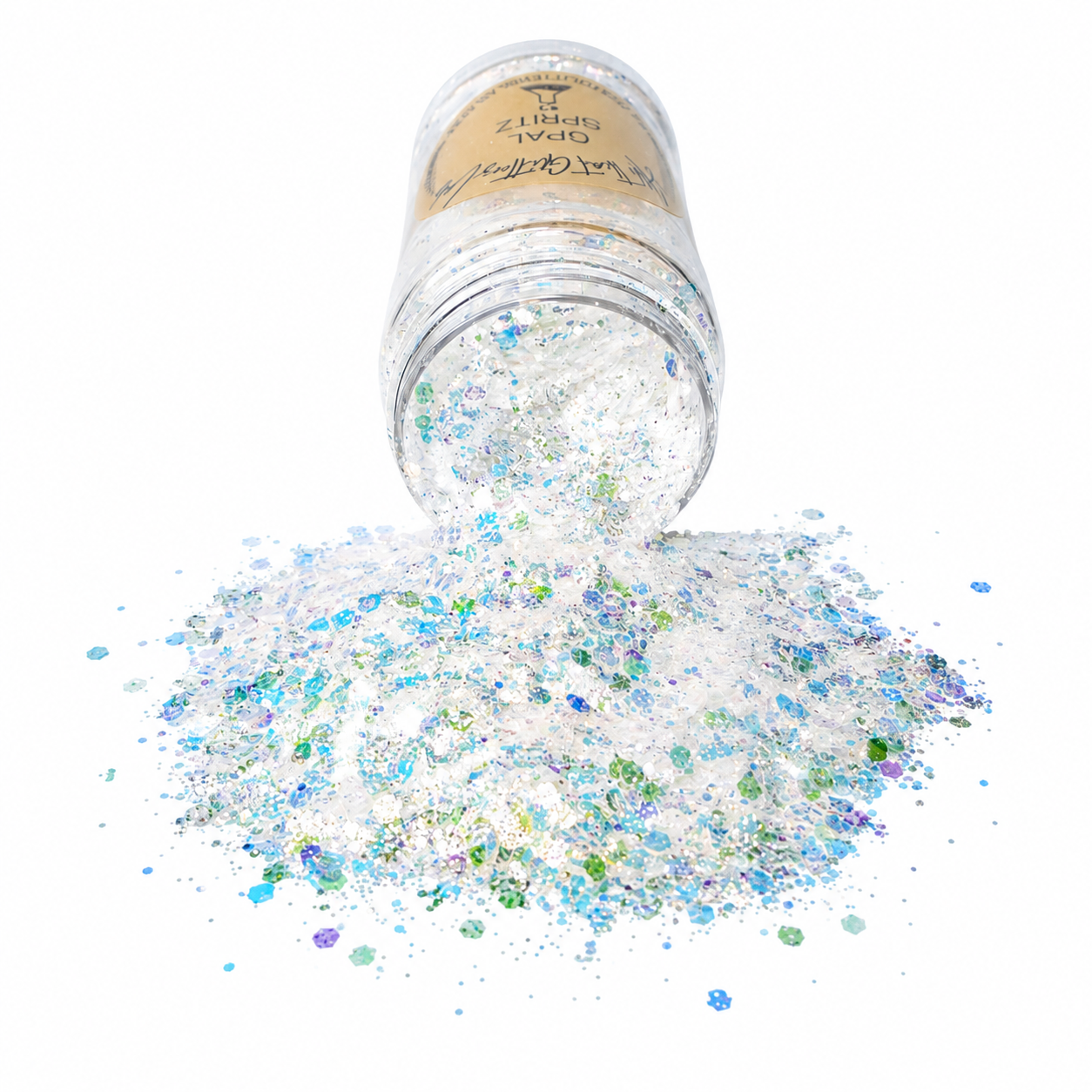 Opal Spritz white iridescent chunky mix glitter