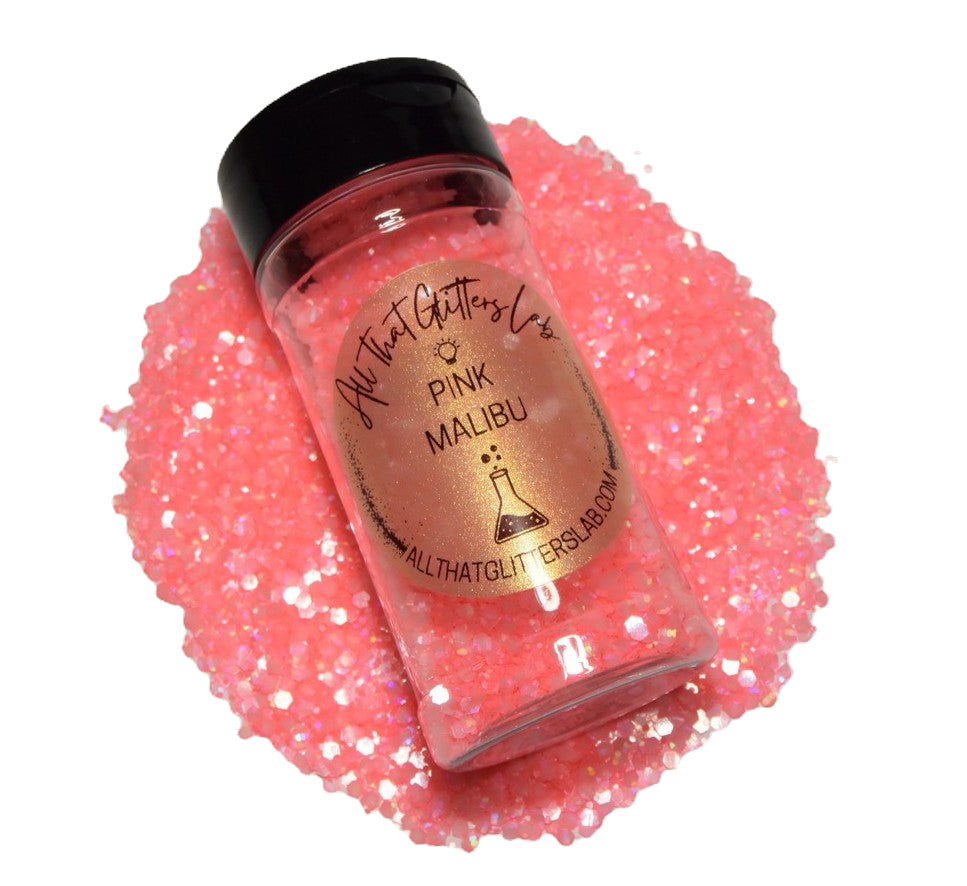 Pink Malibu glitter