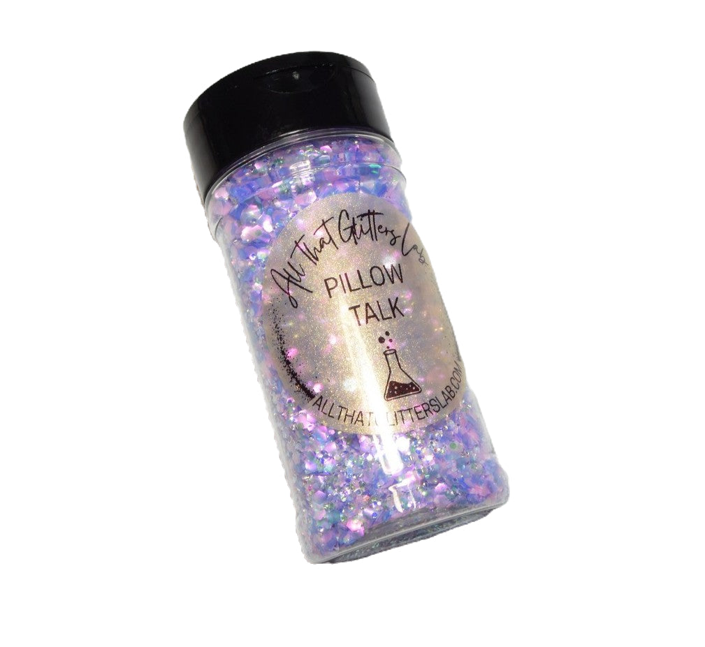 Pillow Talk pink iridescent chunky mix glitter
