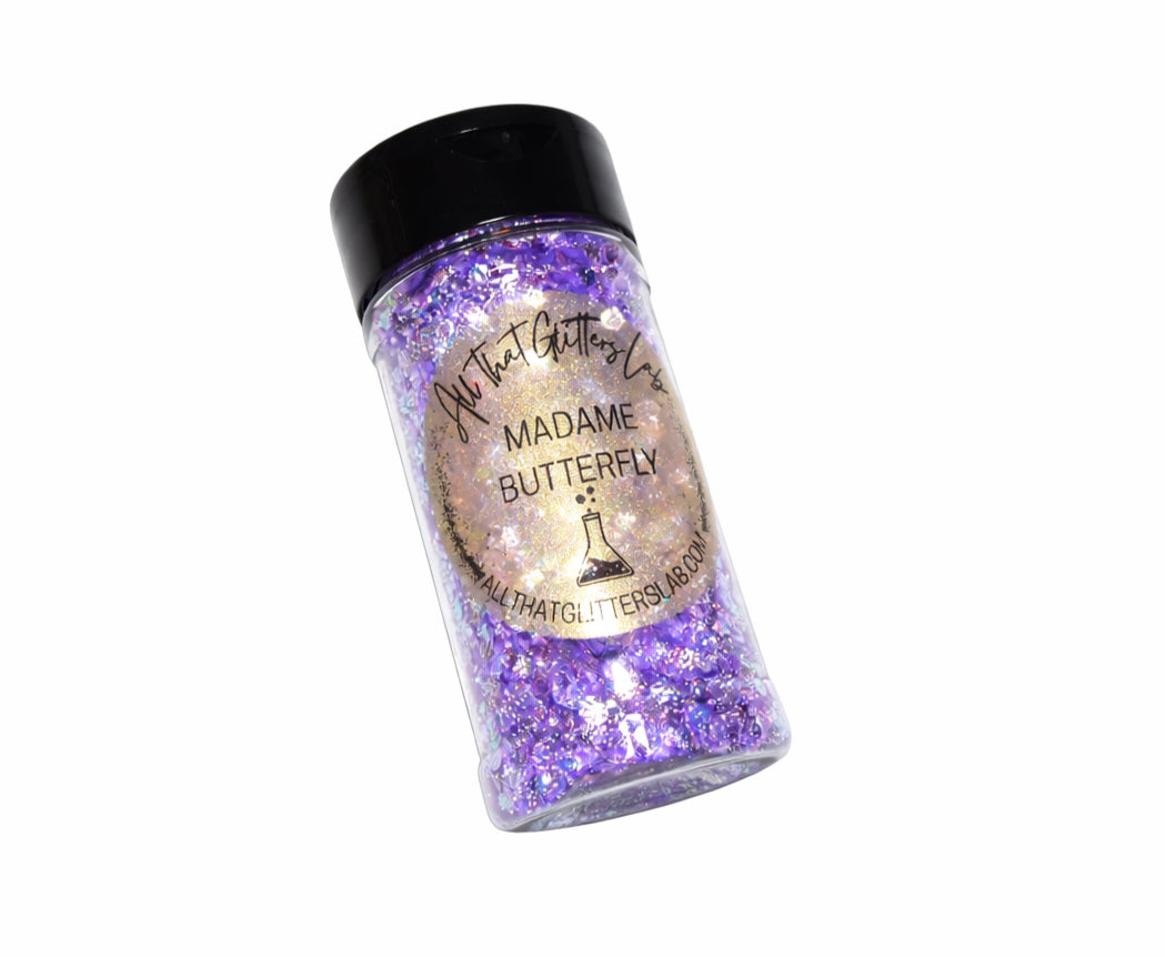 Madame Butterfly purple iridescent chunky mix glitter