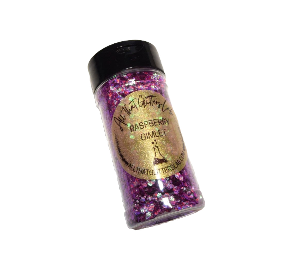 Raspberry Gimlet red iridescent chunky mix glitter