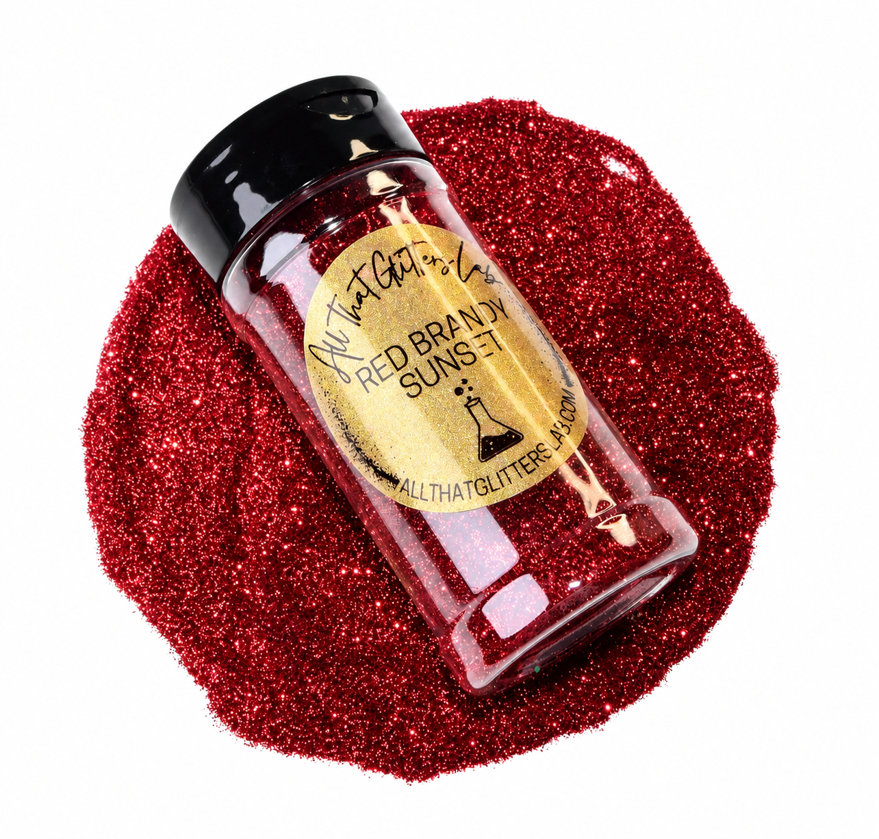 Red Brandy Sunset glitter