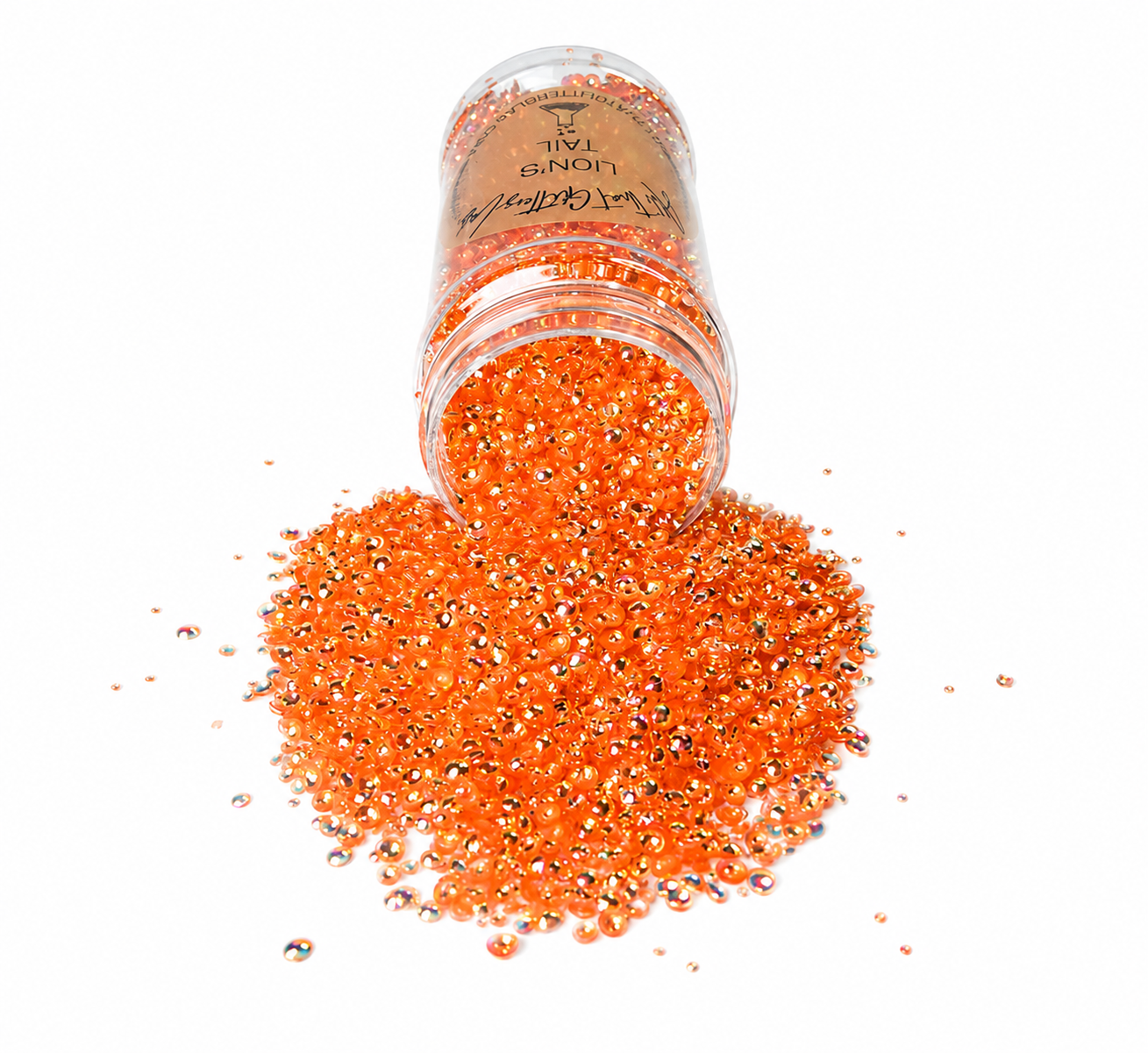 Lion's Tail orange neon chunky mix glitter