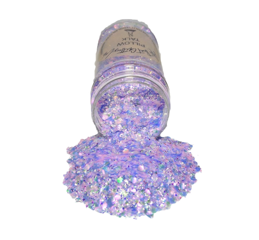 Pillow Talk pink iridescent chunky mix glitter