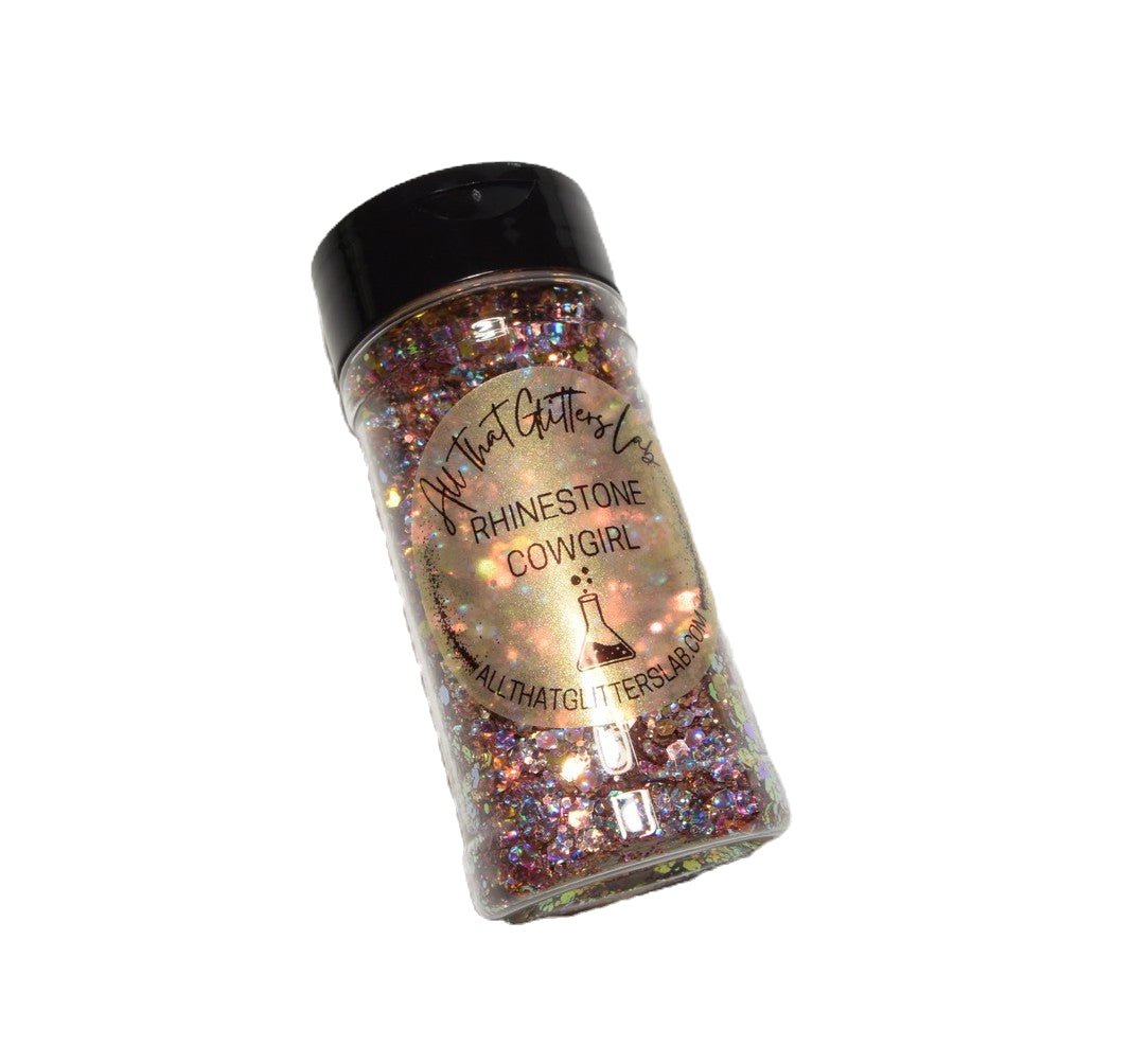 Rhinestone Cowgirl brown holographic chunky mix glitter