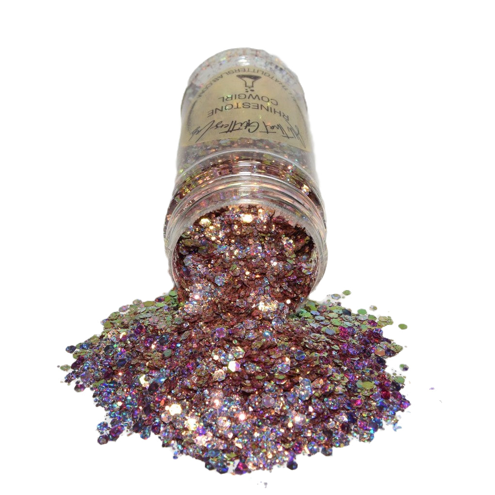 Rhinestone Cowgirl brown holographic chunky mix glitter