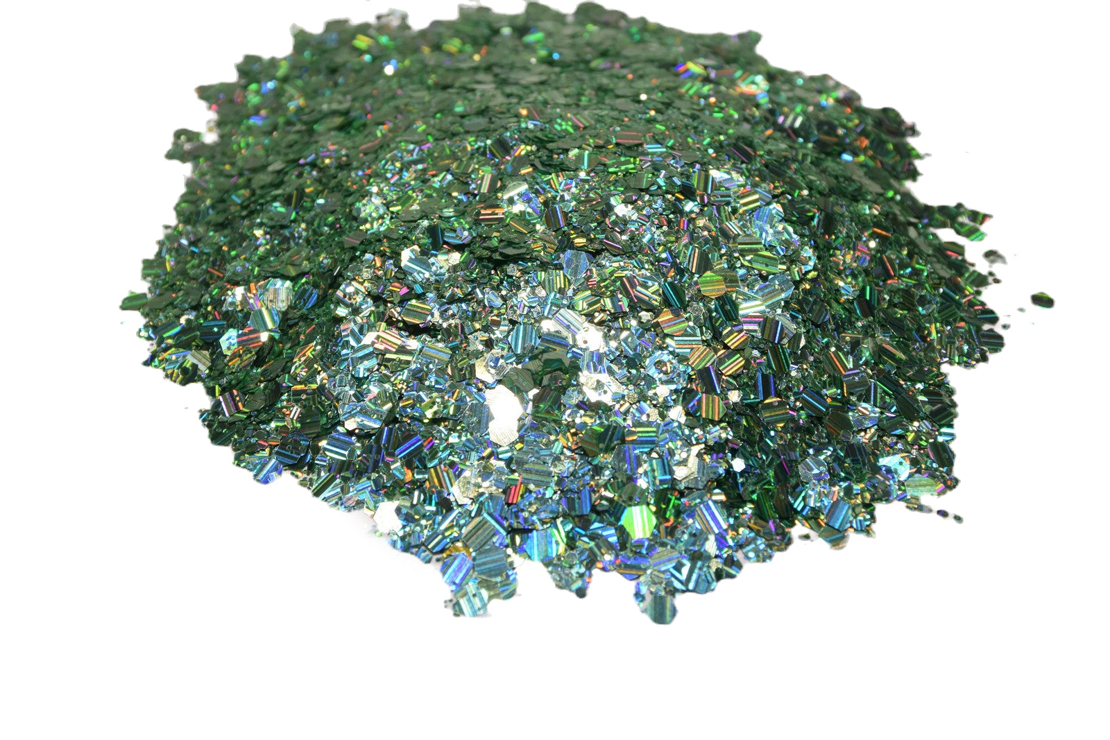 Cucumbered In Paradise green holographic chunky mix glitter
