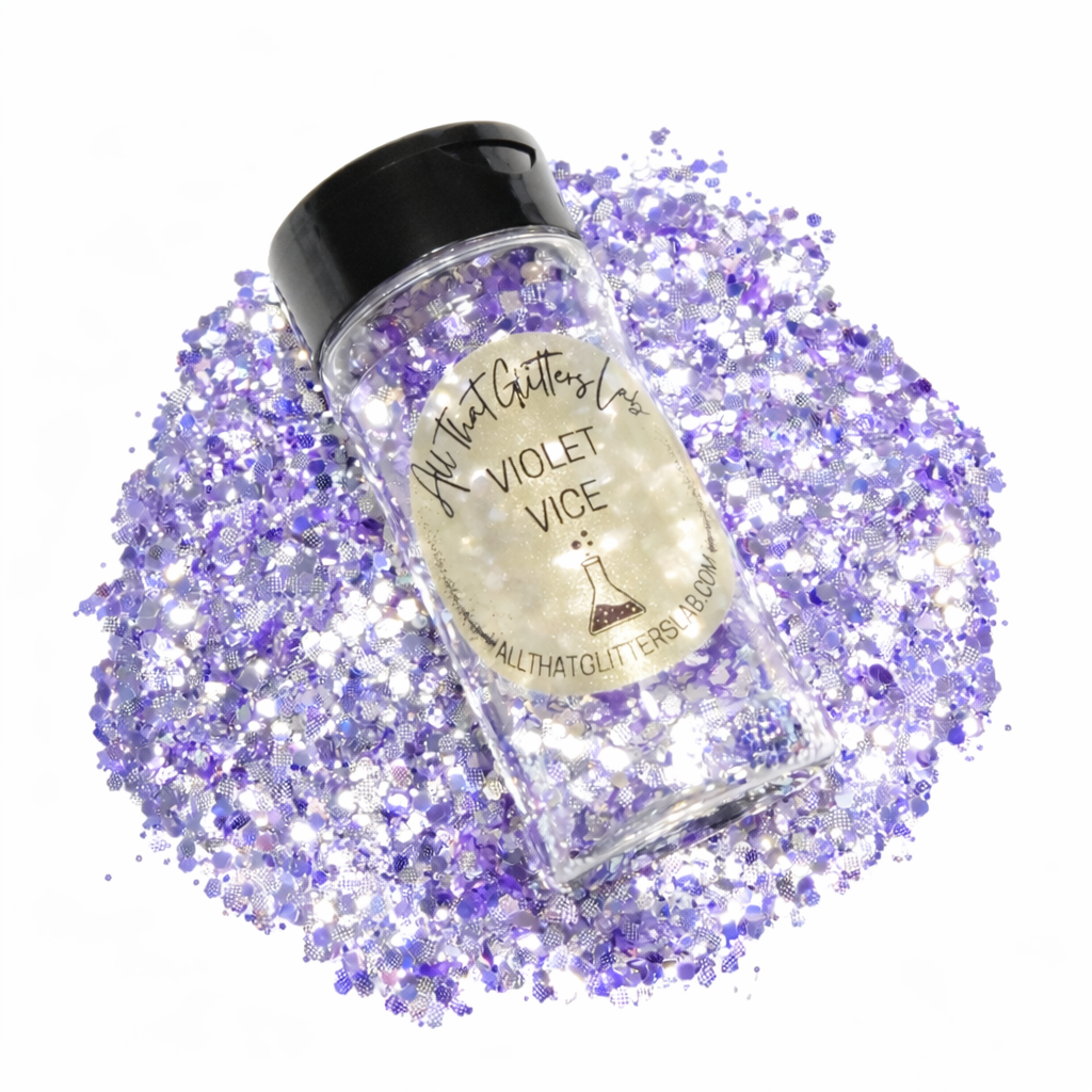 Violet Vice purple iridescent chunky mix glitter