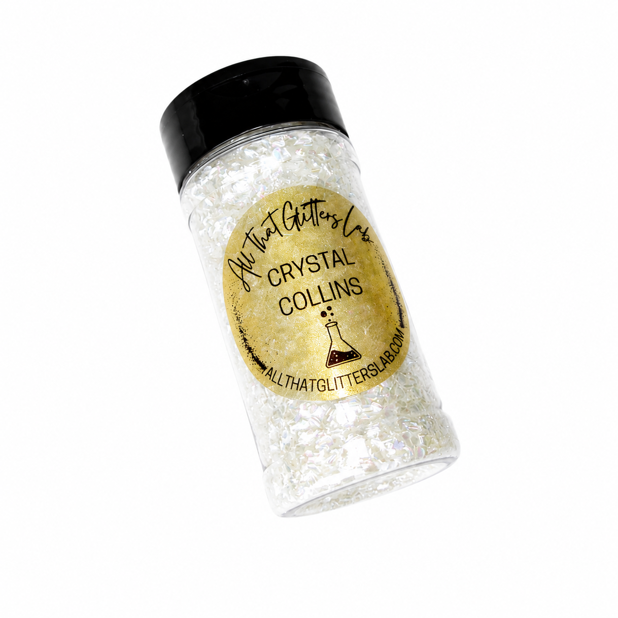 Crystal Collins white iridescent chunky mix glitter