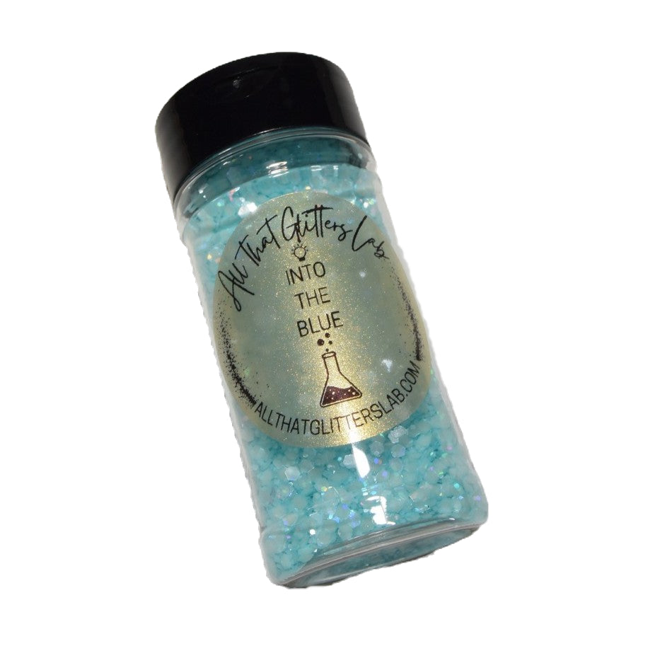 Into The Blue blue glow in the dark chunky mix glitter