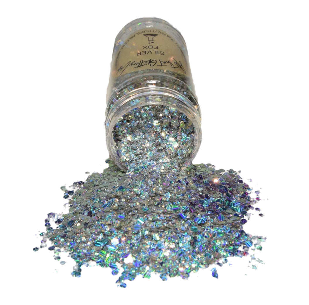 Silver Fox silver holographic chunky mix glitter