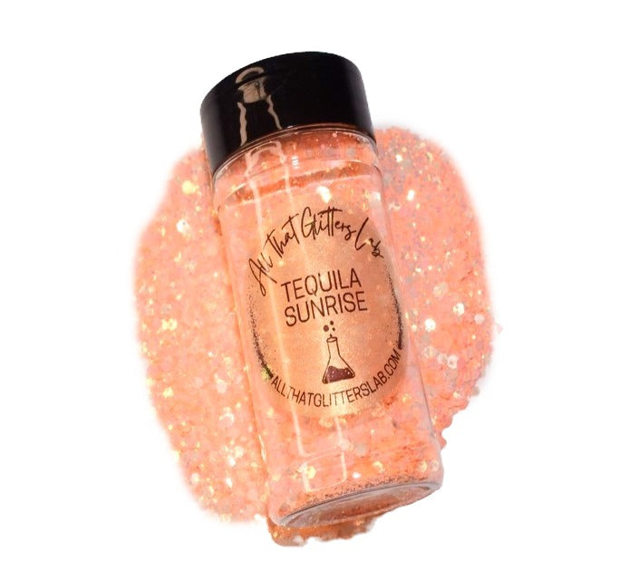Tequila Sunrise orange chameleon chunky mix glitter