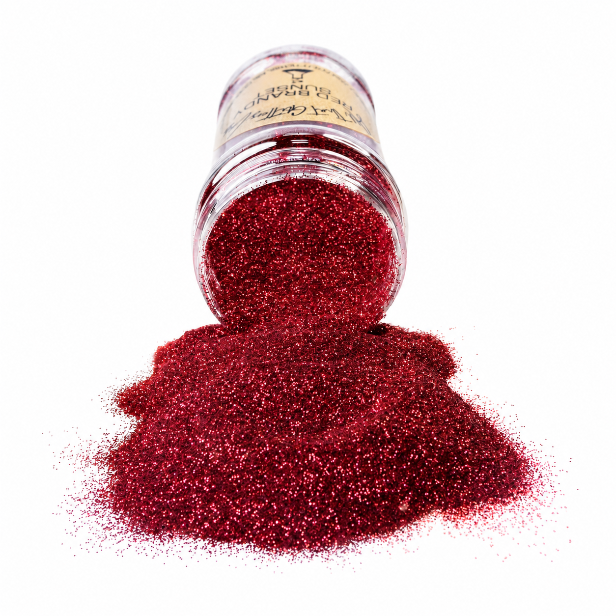 Red Brandy Sunset glitter