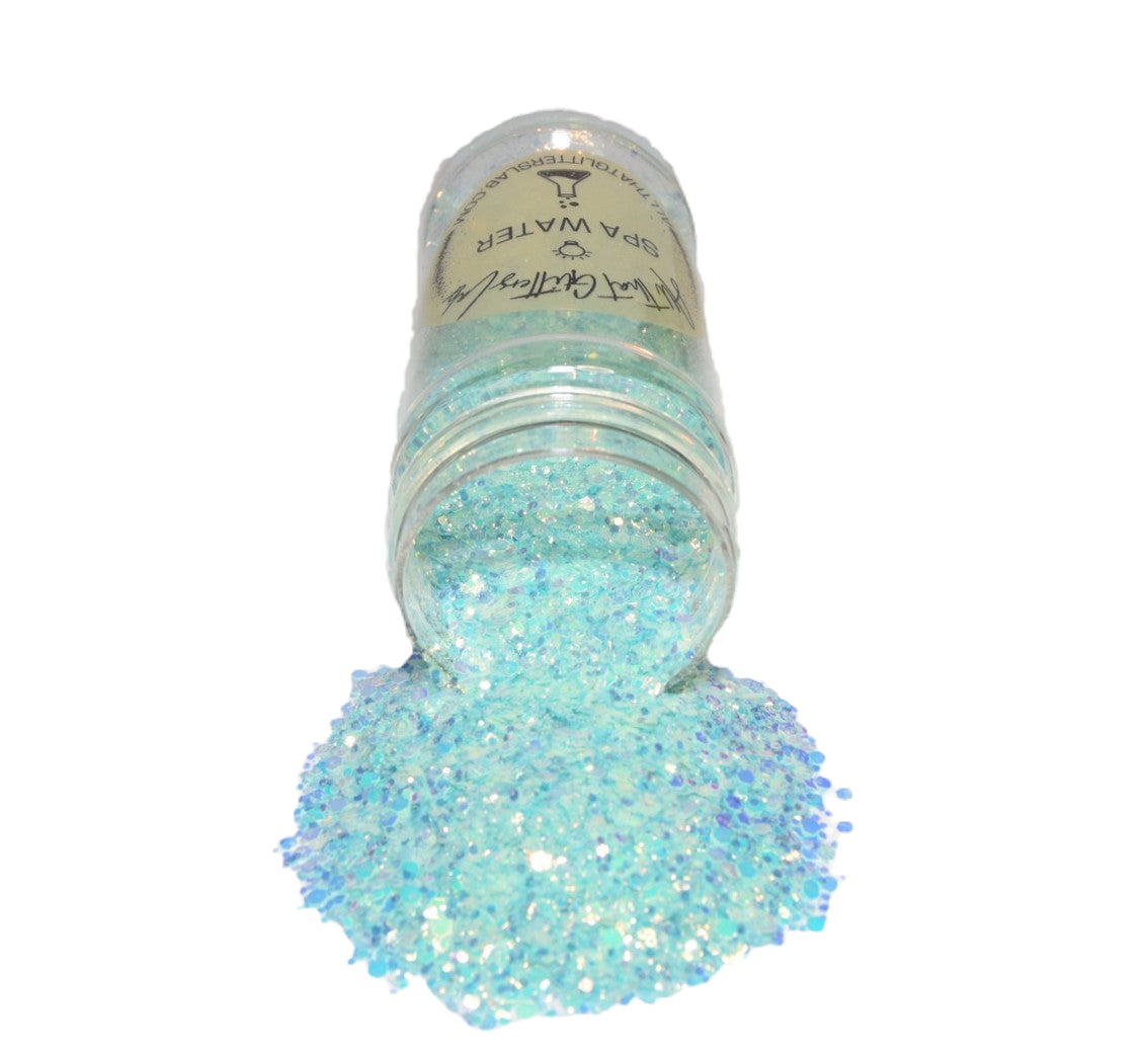 Spa Water green glow in the dark chunky mix glitter