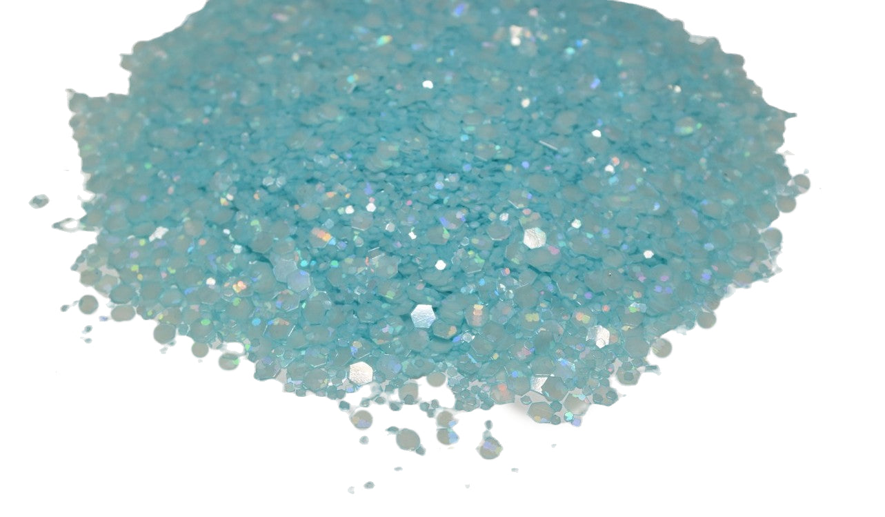 Into The Blue blue glow in the dark chunky mix glitter