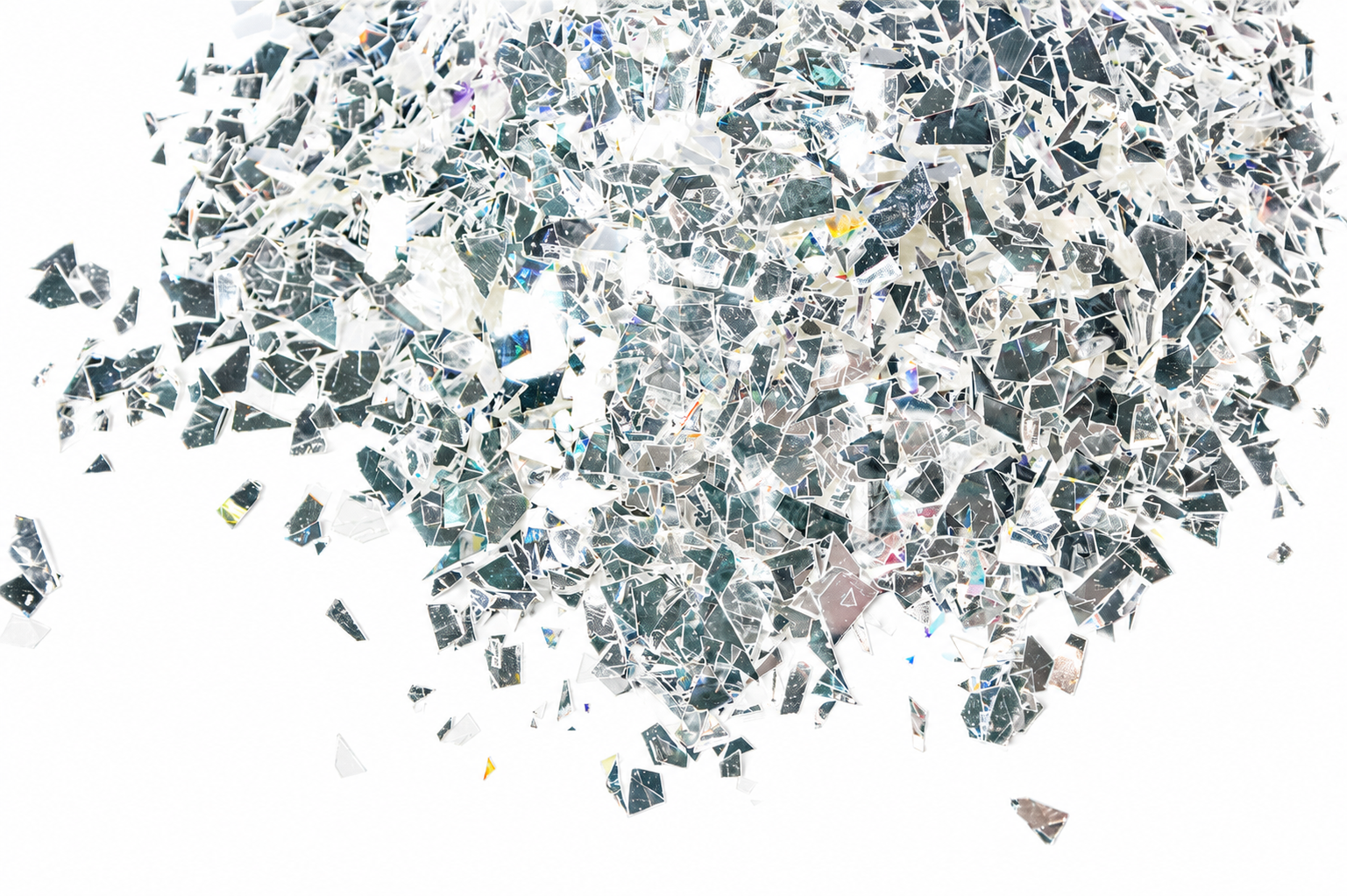 Shattered Martini white iridescent chunky mix glitter