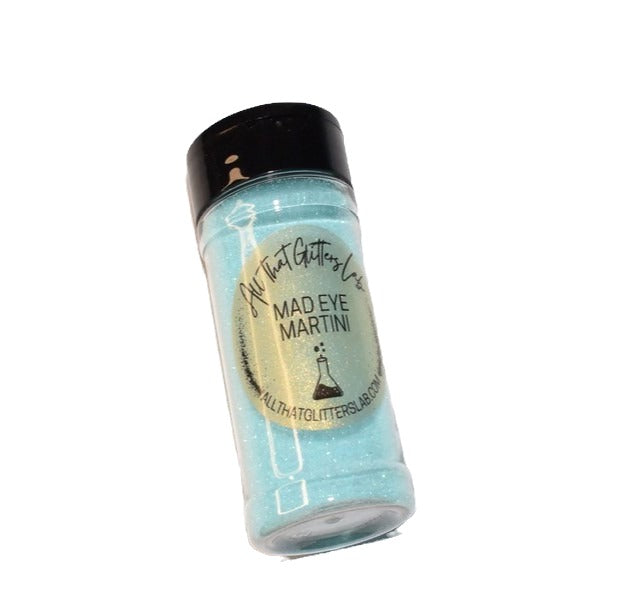 Mad Eye Martini blue iridescent fine glitter