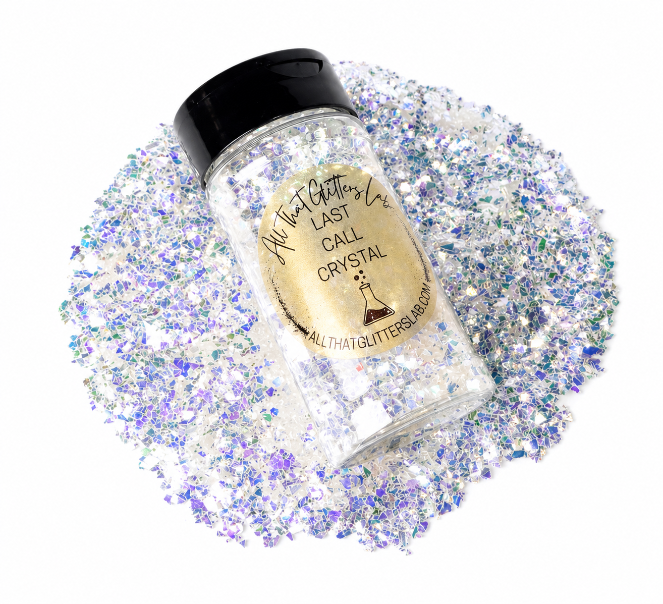 Last Call Crystal white iridescent chunky mix glitter
