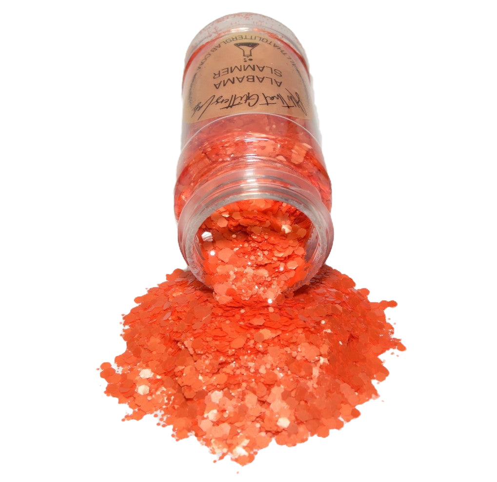 Alabama Slammer orange iridescent chunky mix glitter