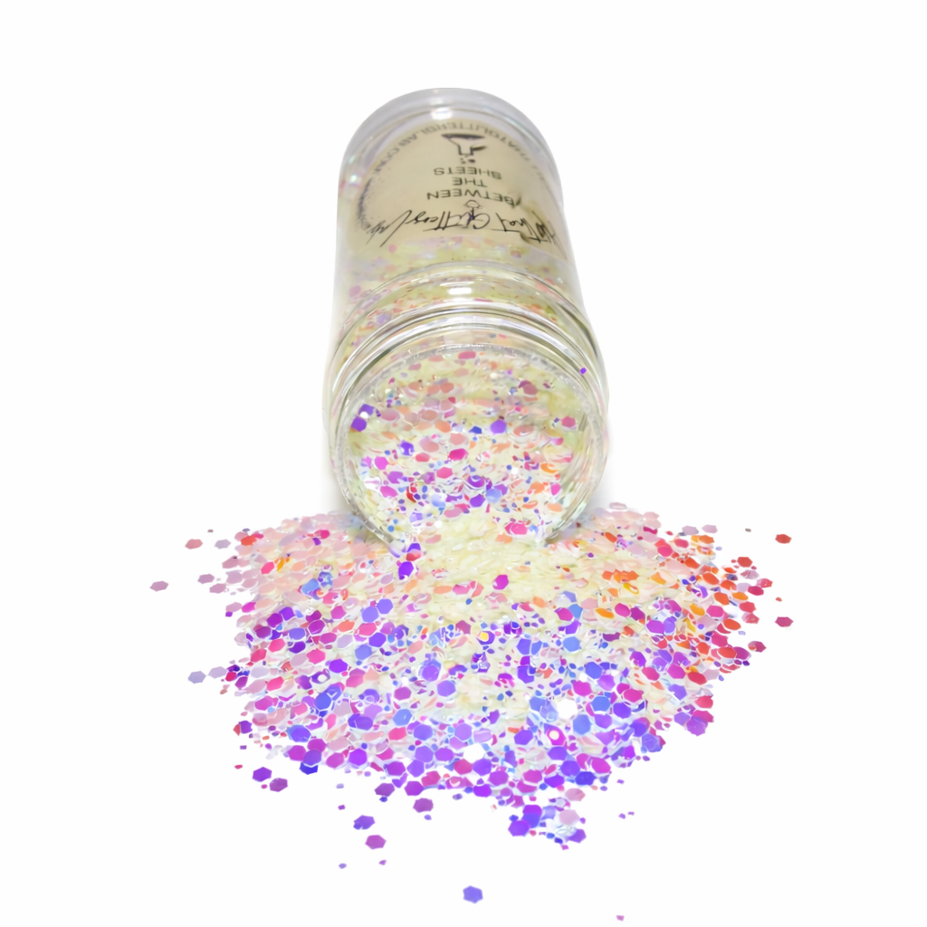 Between The Sheets green glow in the dark chunky mix glitter