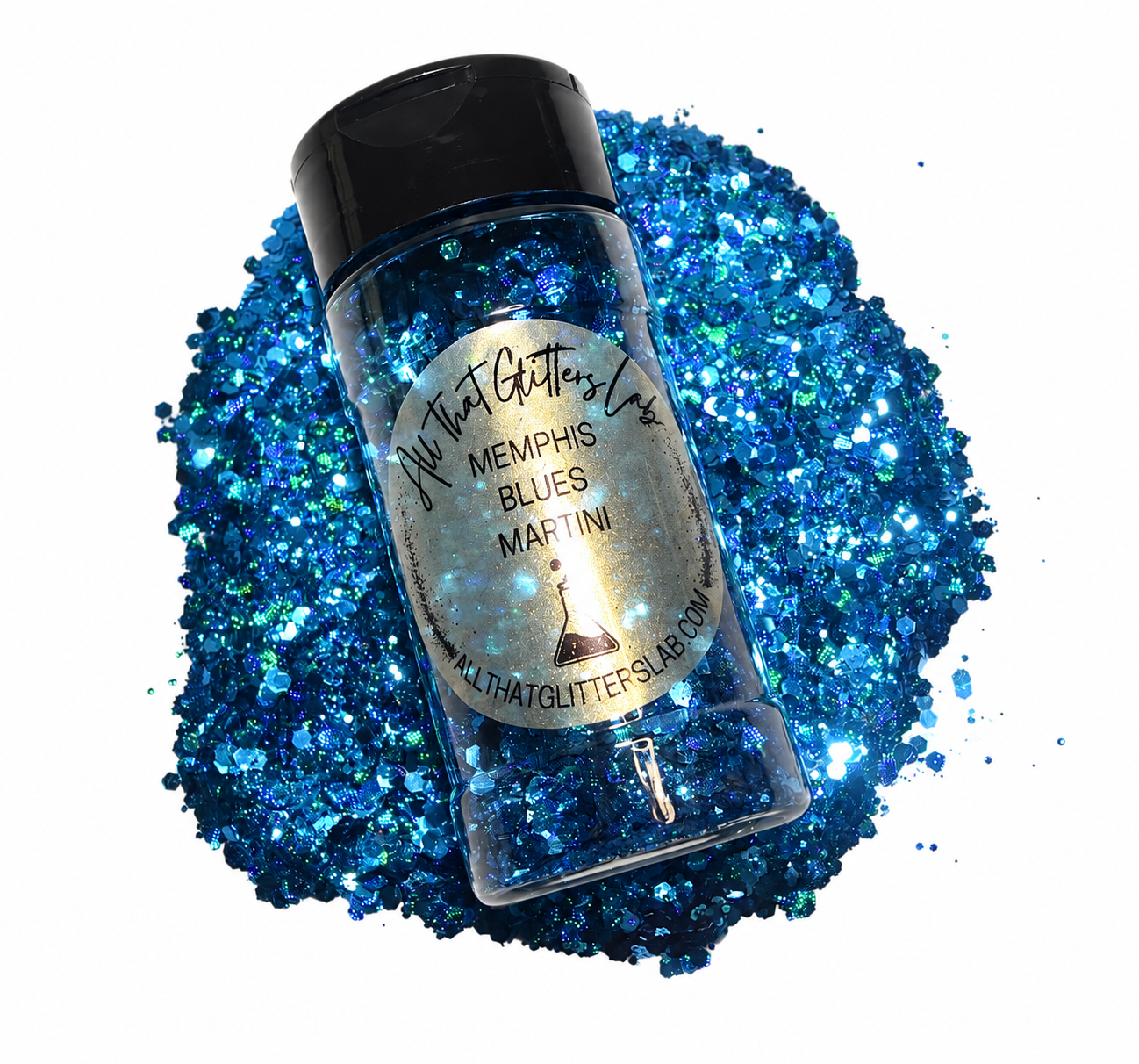 Memphis Blues Martini glitter