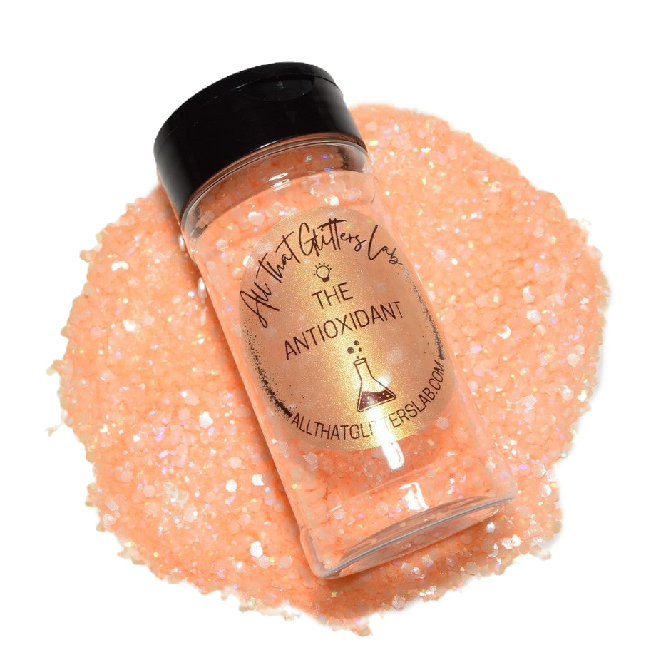 The Antioxidant orange glow in the dark chunky mix glitter