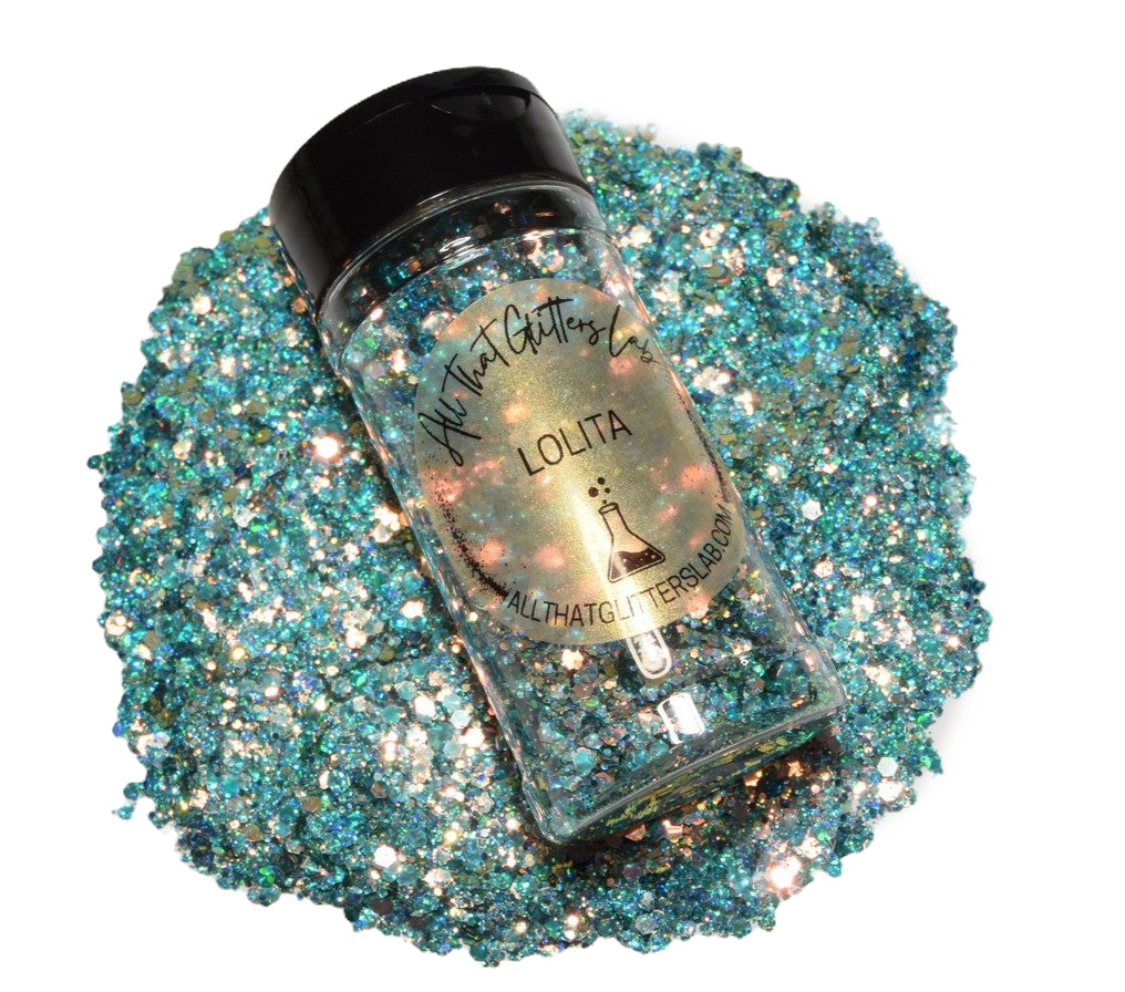 Lolita blue holographic chunky mix glitter