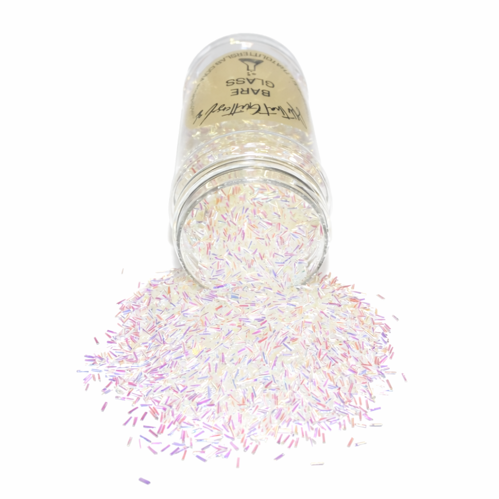 Bare Glass white chunky mix glitter