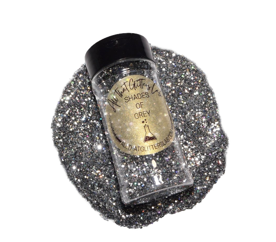 Shades Of Grey black chunky mix glitter