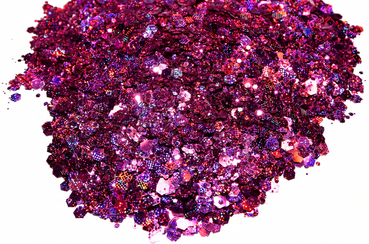 Back To The Fuchsia glitter